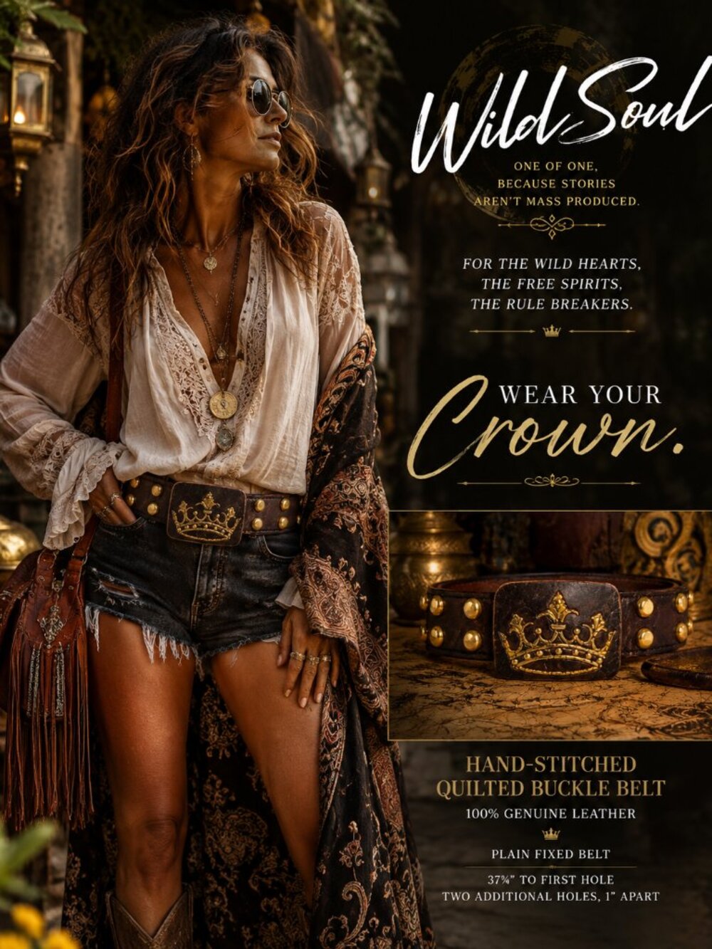🌻Women - Accessories - Belts - Handmade - 100% full grain leather.